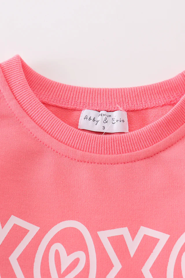 Premium Pink Valentine XOXO Girl Sweatshirt