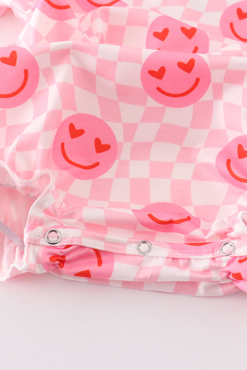 Pink Valentine Smile Print Girl Bubble