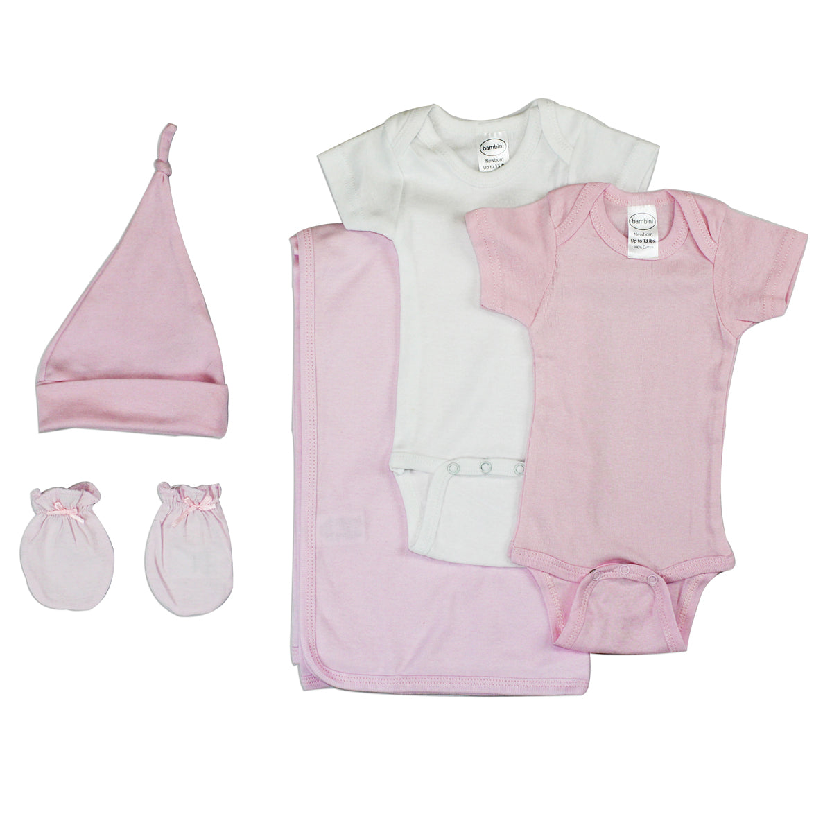 Newborn Baby Girl 5 Pc Layette Baby Shower Gift Set