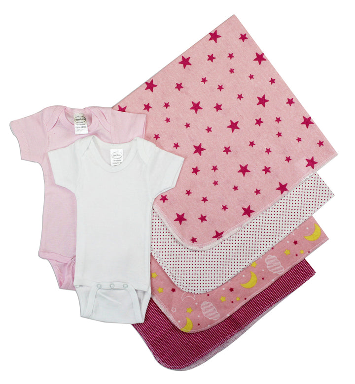 Baby Girl 6 Pc Layette Sets