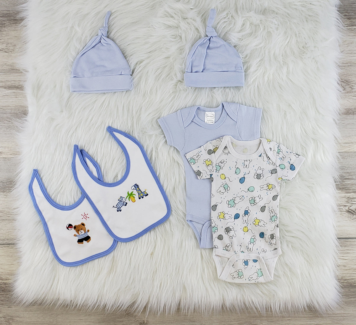 6 Pc Layette Baby Clothes Set