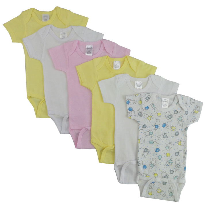 Pastel Girls Short Sleeve 6 Pack