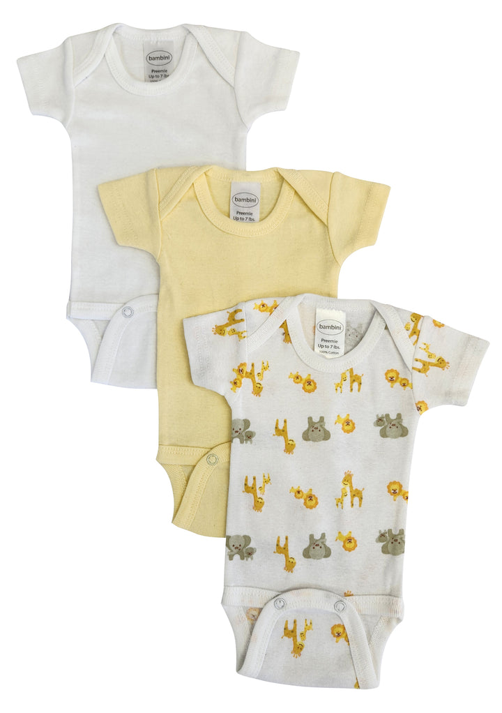 Baby Boy, Baby Girl, Unisex Short Sleeve Onezies Variety (Pack of 3)