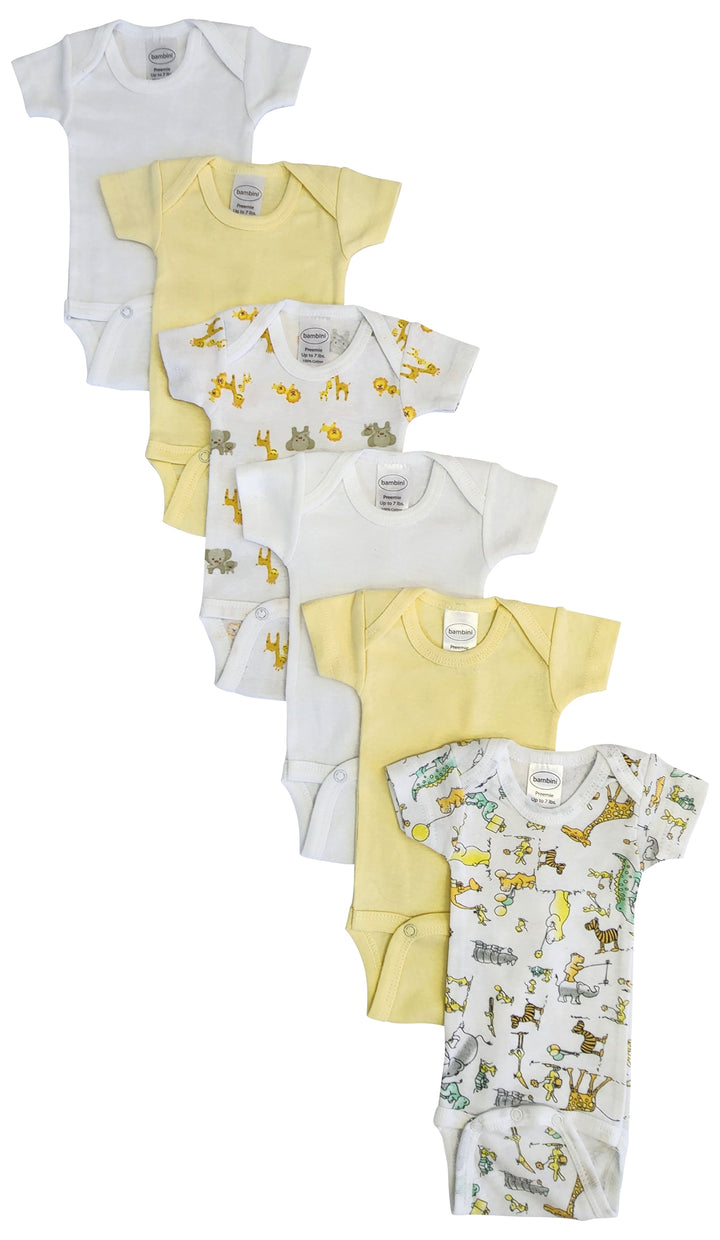 Baby Boy, Baby Girl, Unisex Short Sleeve Onezies Variety (Pack of 6)