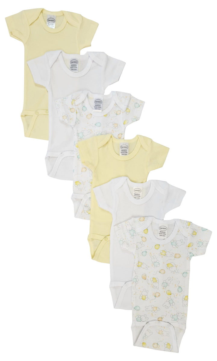 Unisex Baby 6 Pc Bodysuits