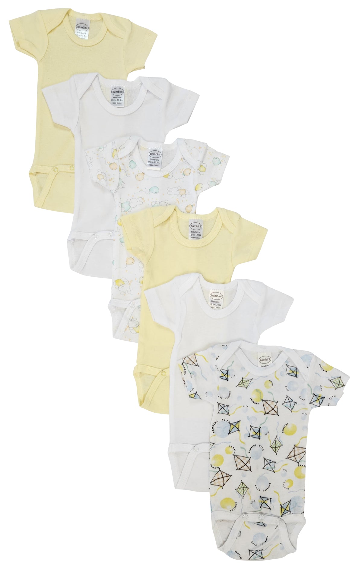 Unisex Baby 6 Pc Onezies