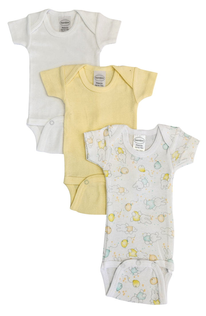 Baby Boy, Baby Girl, Unisex Short Sleeve Onezies Variety (Pack of 3)