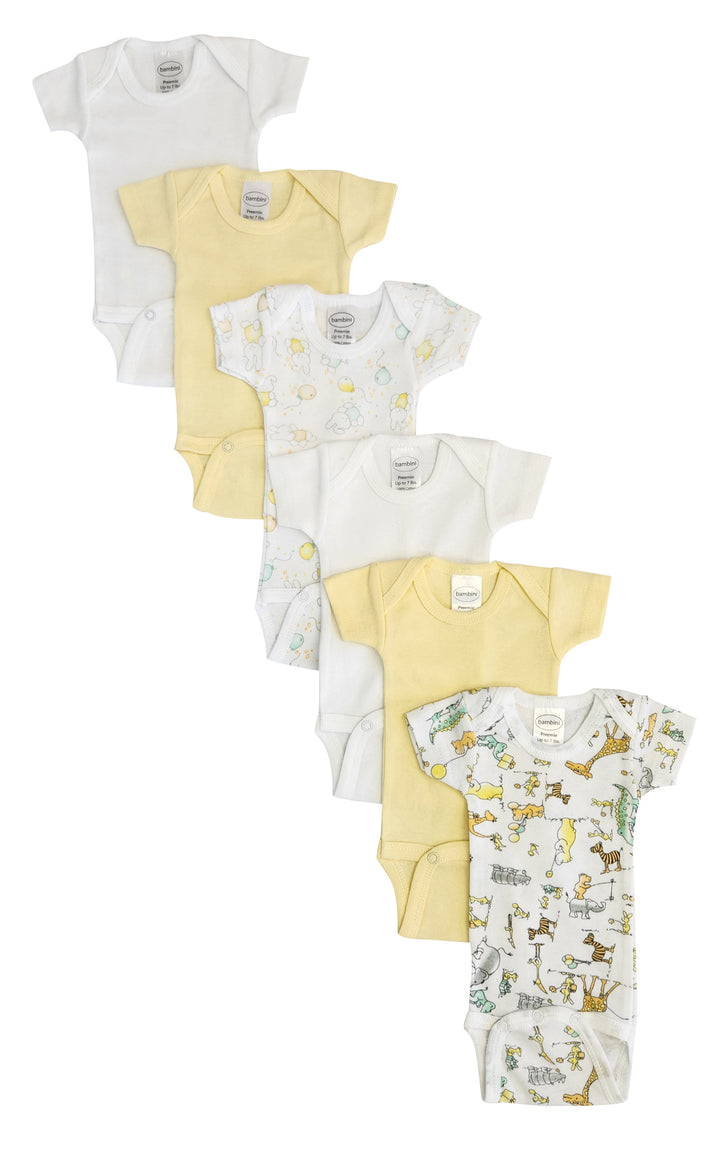 Baby Boy, Baby Girl, Unisex Short Sleeve Onezies Variety (Pack of 6)