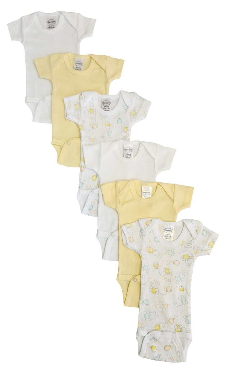 Baby Boy, Baby Girl, Unisex Short Sleeve Onezies Variety (Pack of 6)