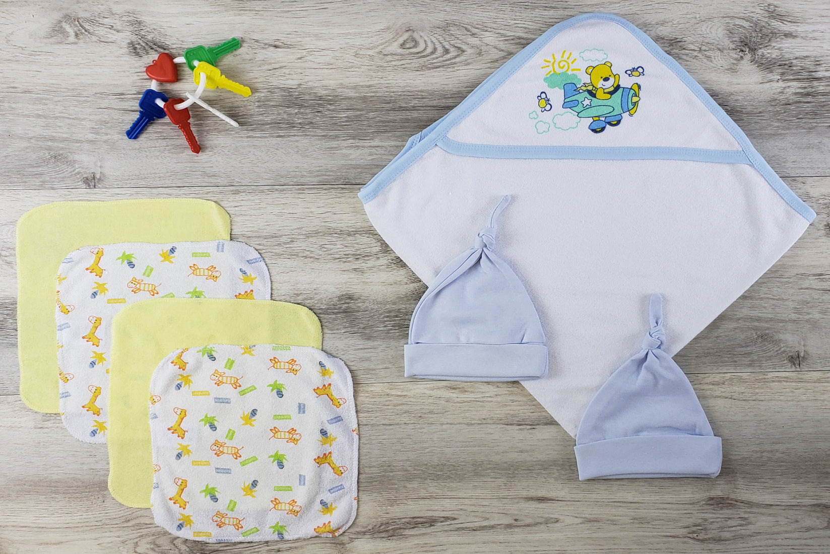 Hooded Towel, Hats and Wash Cloths