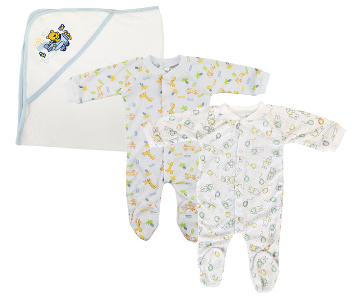 Boy Closed-toe Sleep & Play (Pack of 3 )