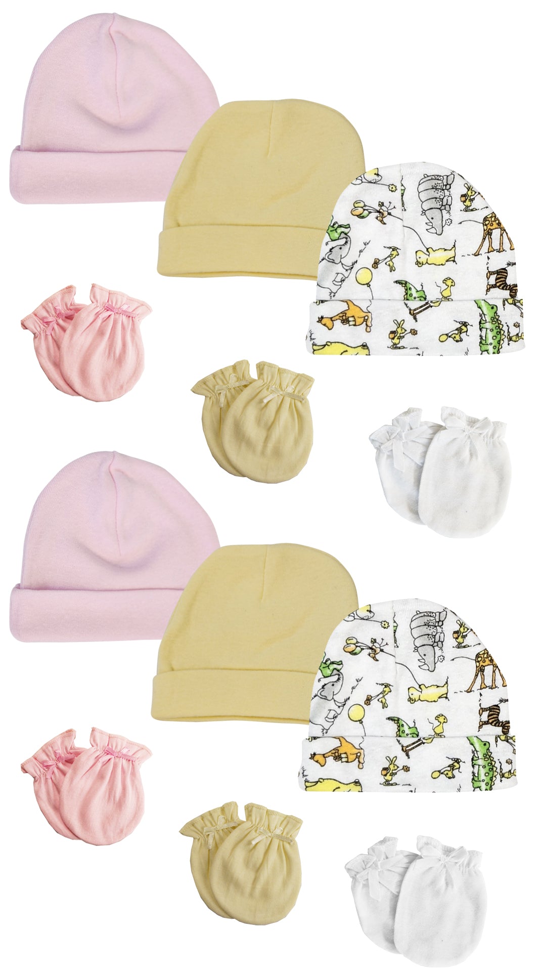 Boys Girls Caps and Mittens (Pack of 12)