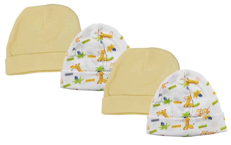 Baby Boy, Baby Girl, Unisex Infant Caps (Pack of 4)