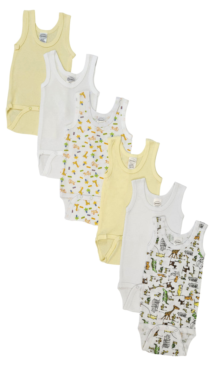 Unisex Baby 6 Pc Onezies and Tank Tops