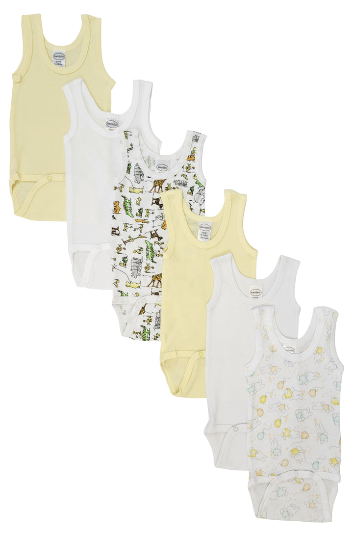 Unisex Baby 6 Pc Onezies and Tank Tops