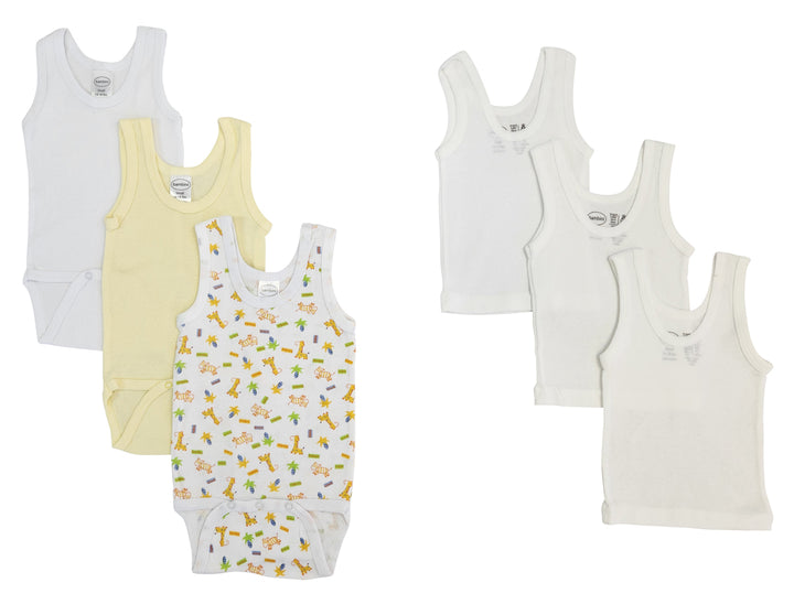 Unisex Baby 6 Pc Onezies and Tank Tops