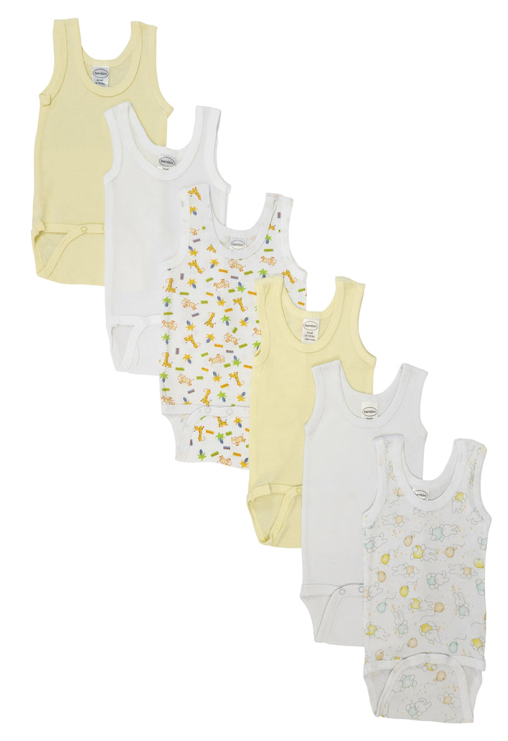 Unisex Baby 6 Pc Onezies and Tank Tops