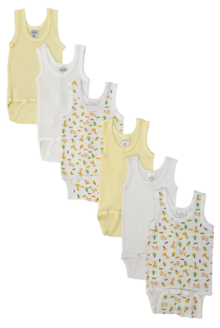 Unisex Baby 6 Pc Onezies and Tank Tops