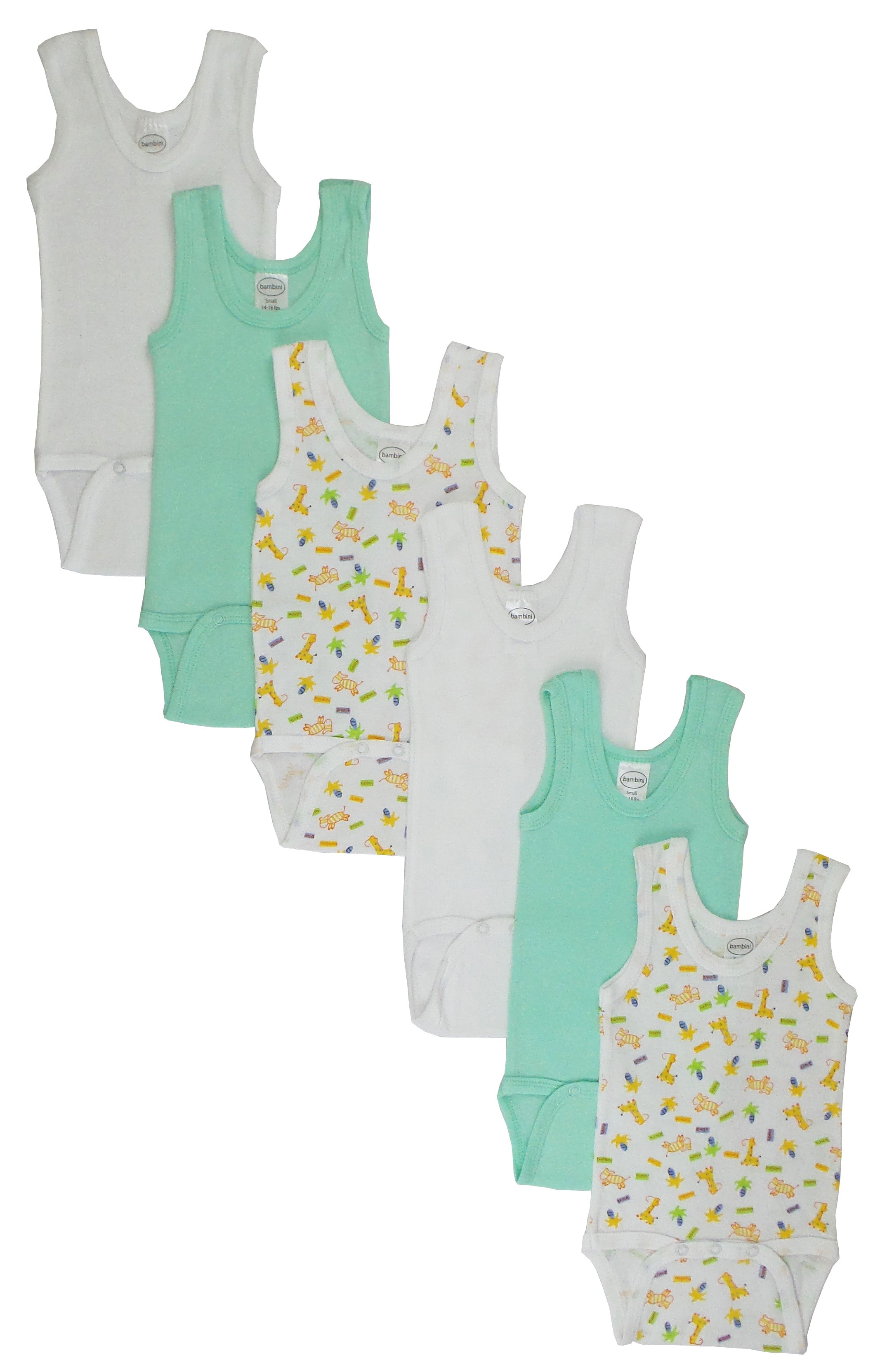 Boys Printed Tank Top 6 Pack