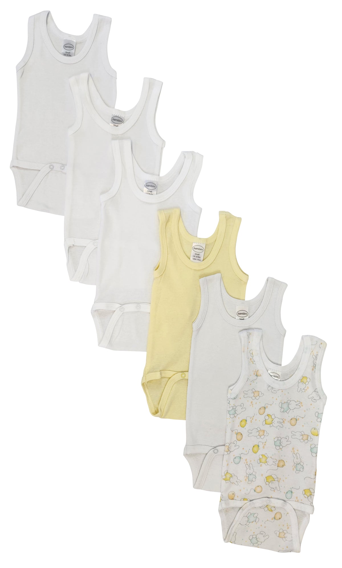 Unisex Baby 6 Pc Onezies and Tank Tops