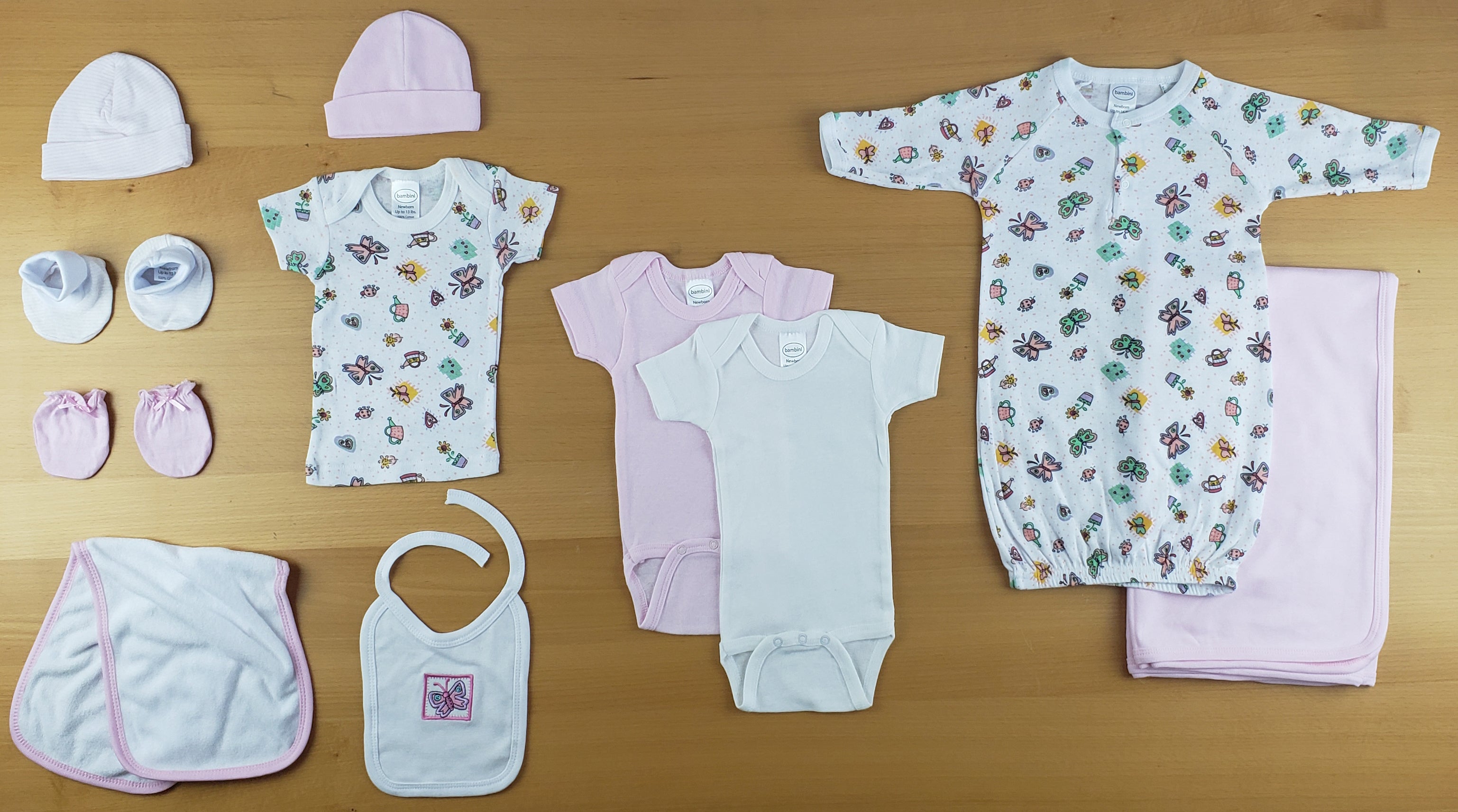 Newborn Girls 11 Pc Baby Shower Gift Set