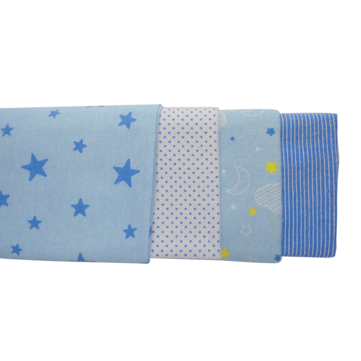 Blue Four Pack Receiving Blanket - 4 Pack