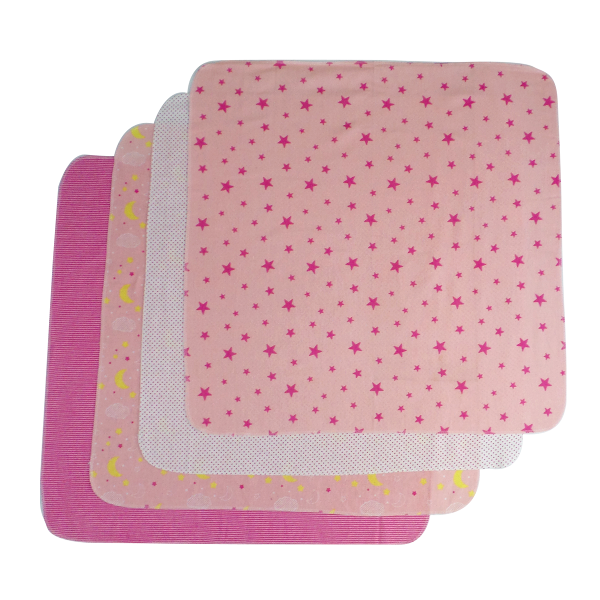 Pink Four Pack Receiving Blanket - 4 Pack