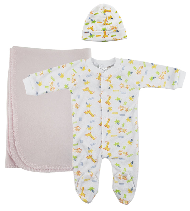 Girls Newborn Baby 3 Pc Layette Sets