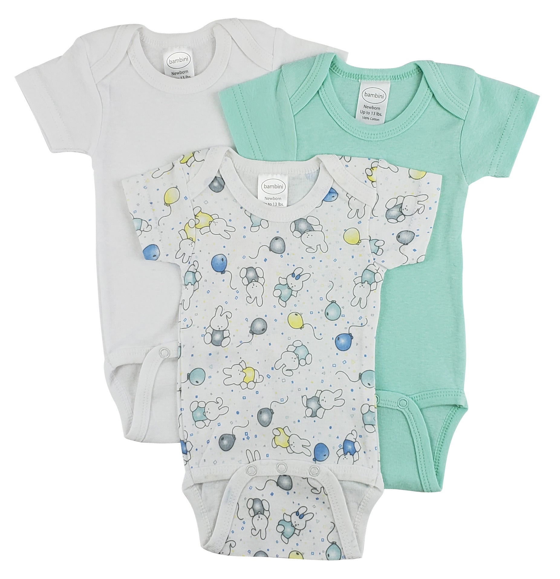 Short Sleeve One Piece 3 Pack