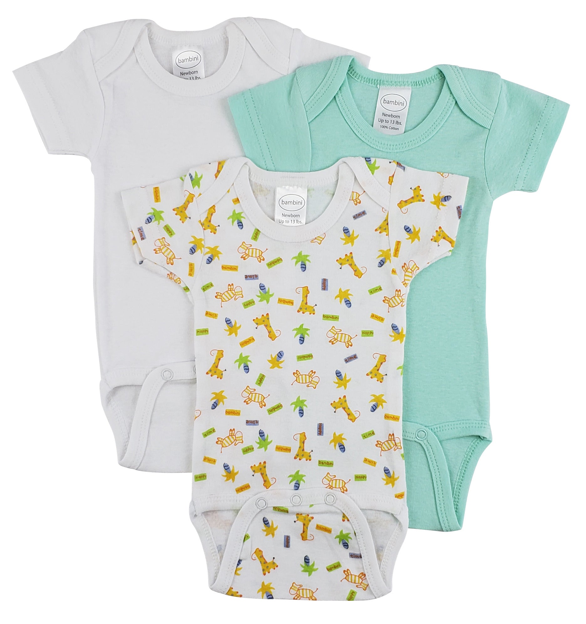 Short Sleeve One Piece 3 Pack