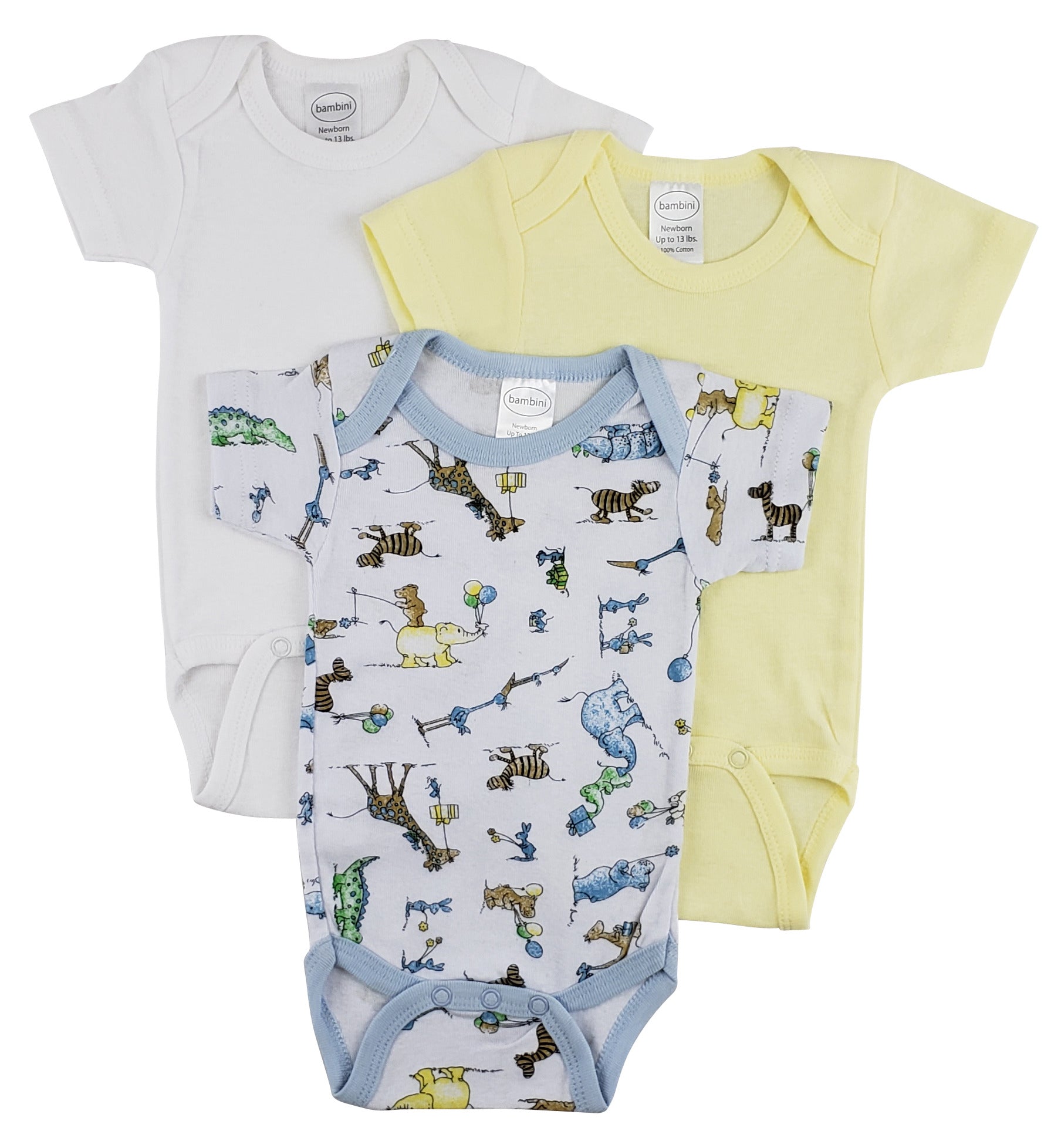 Short Sleeve One Piece 3 Pack