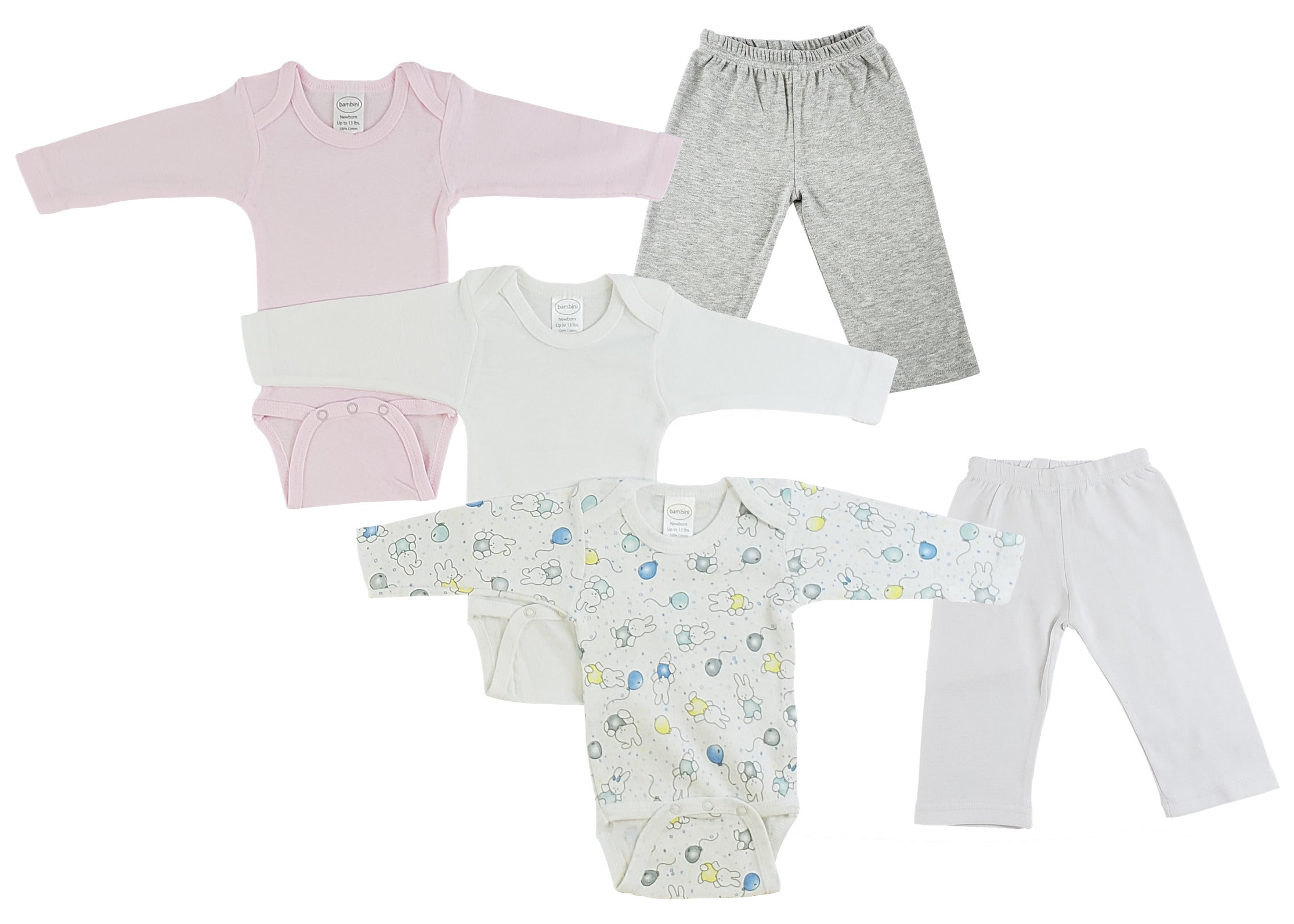 Infant Girls Long Sleeve Onezies and Track Sweatpants