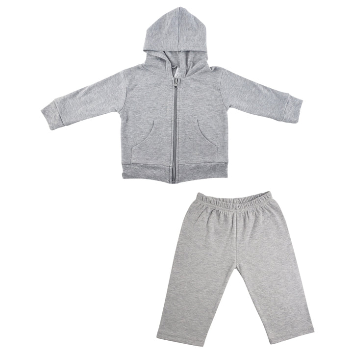 White Interlock Sweat Pants and Hoodie Set