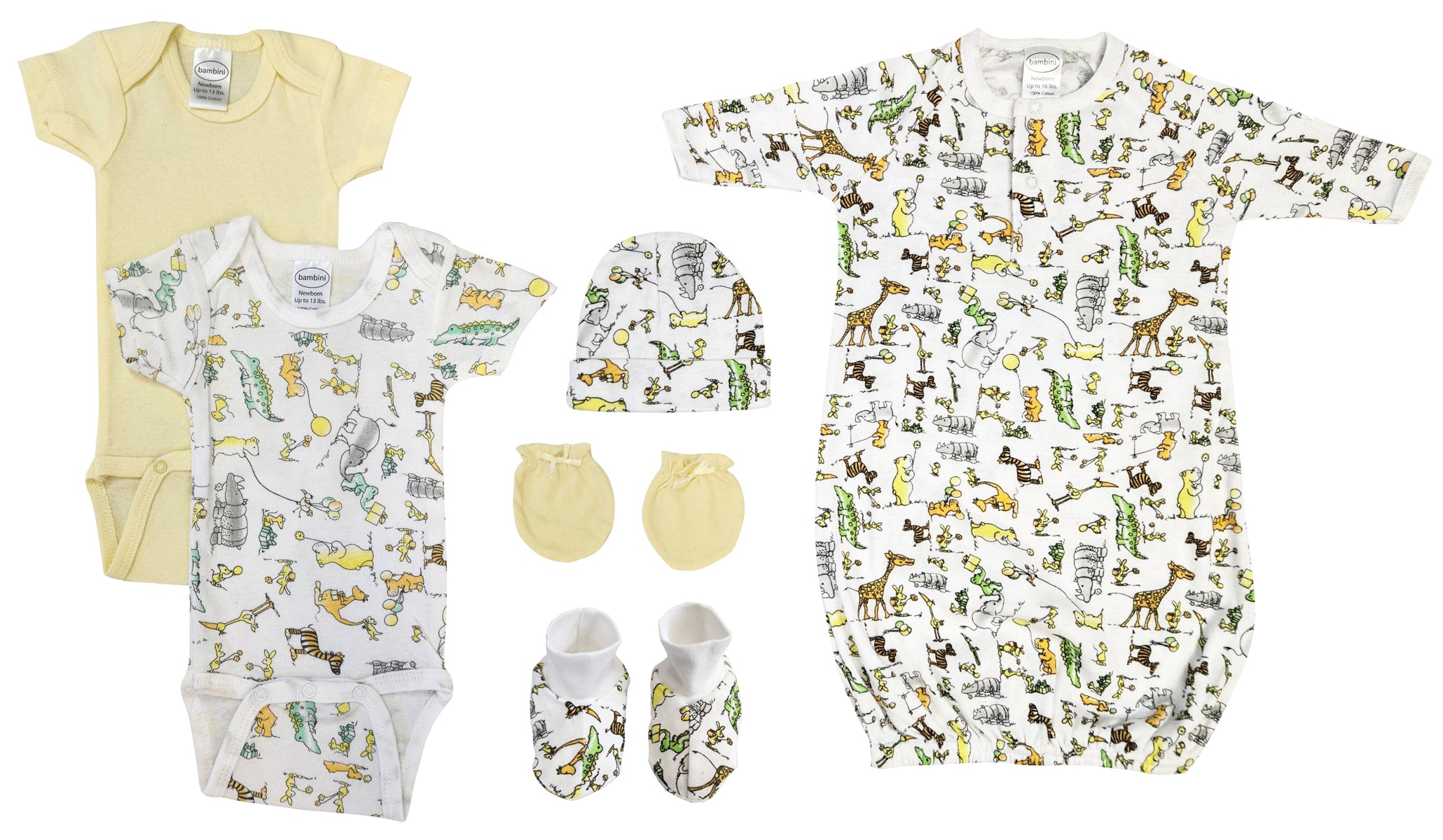 Unisex Newborn Baby 6 Pc Layette Sets