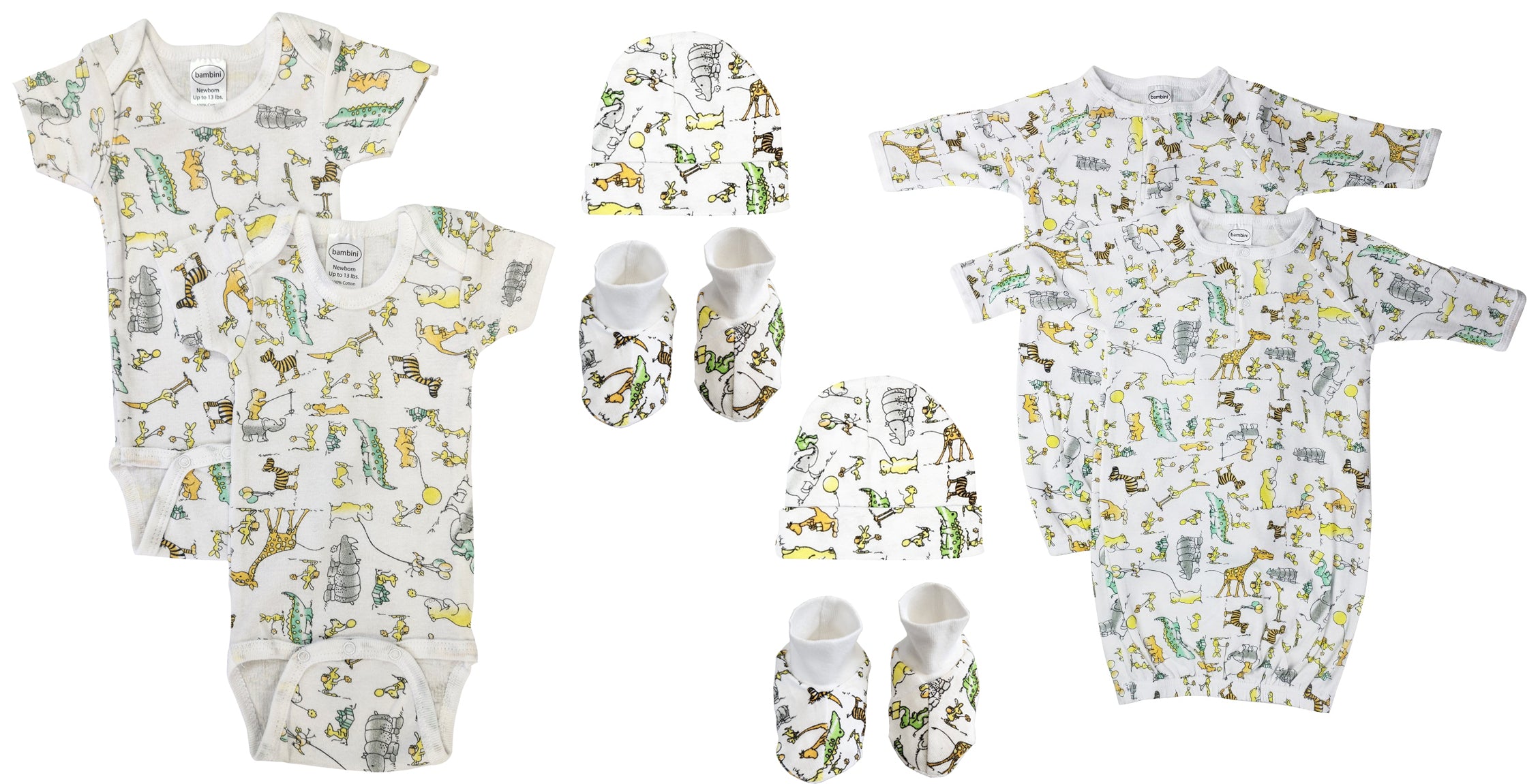 Unisex Newborn Baby 8 Pc Layette Sets