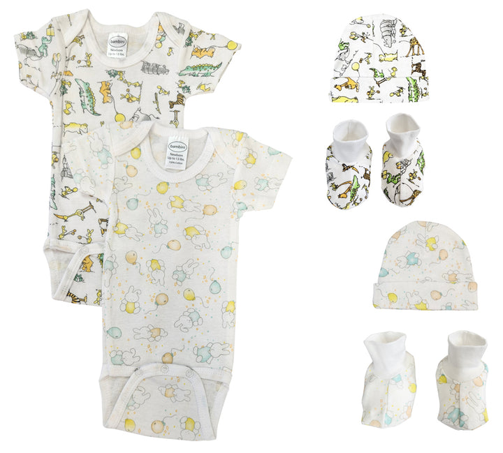 Unisex Newborn Baby 6 Pc Layette Sets