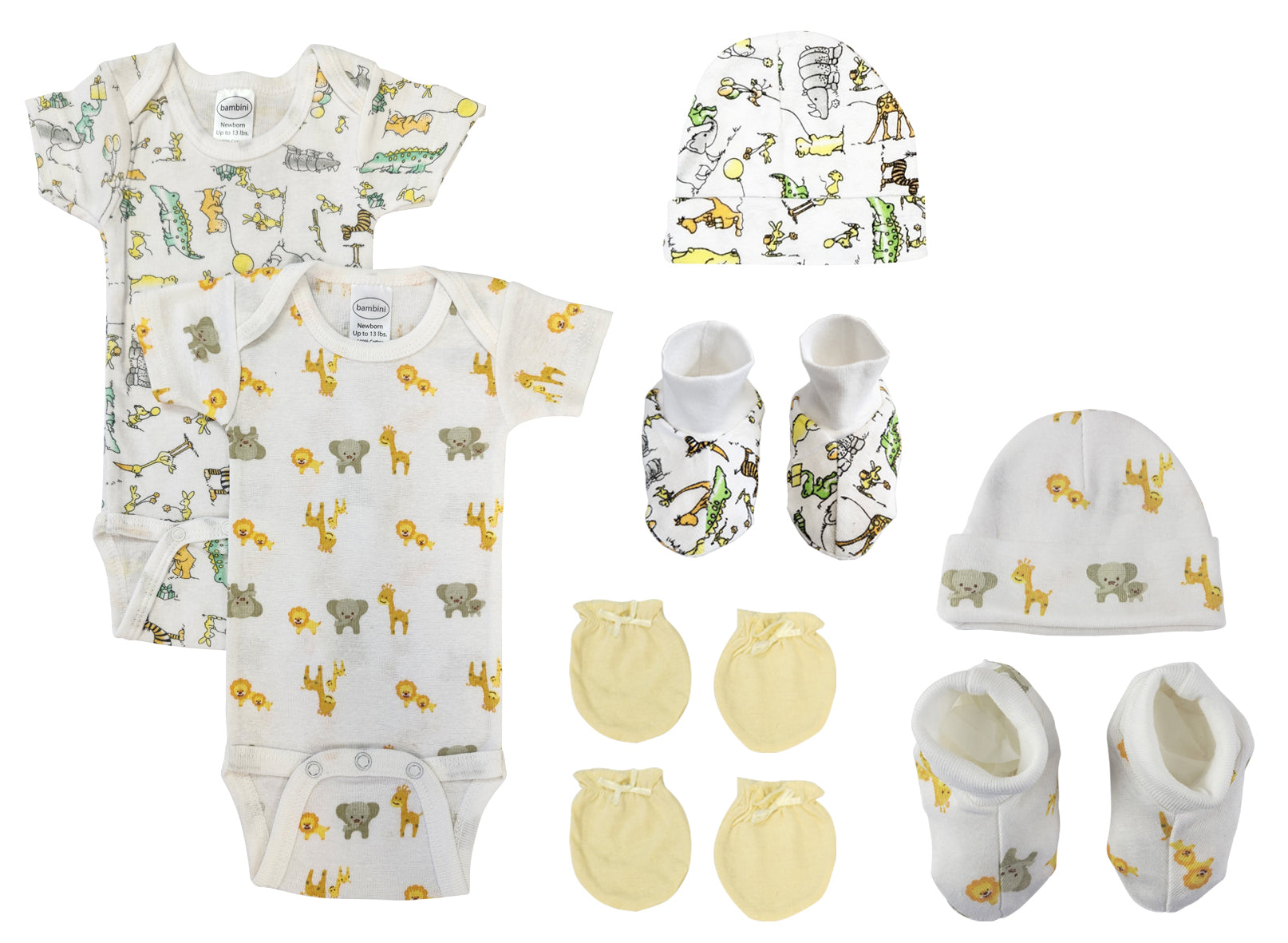 Unisex Newborn Baby 8 Pc Layette Sets