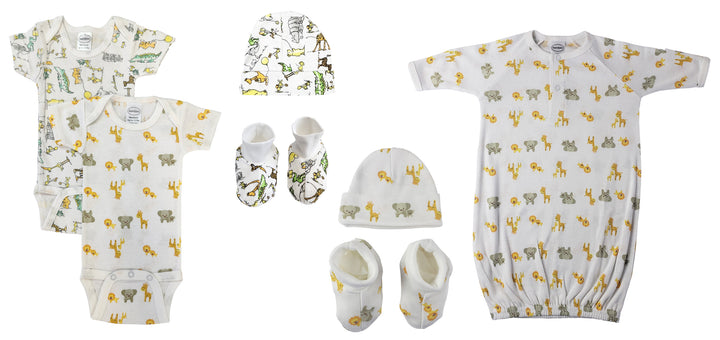 Unisex Newborn Baby 7 Pc Layette Sets