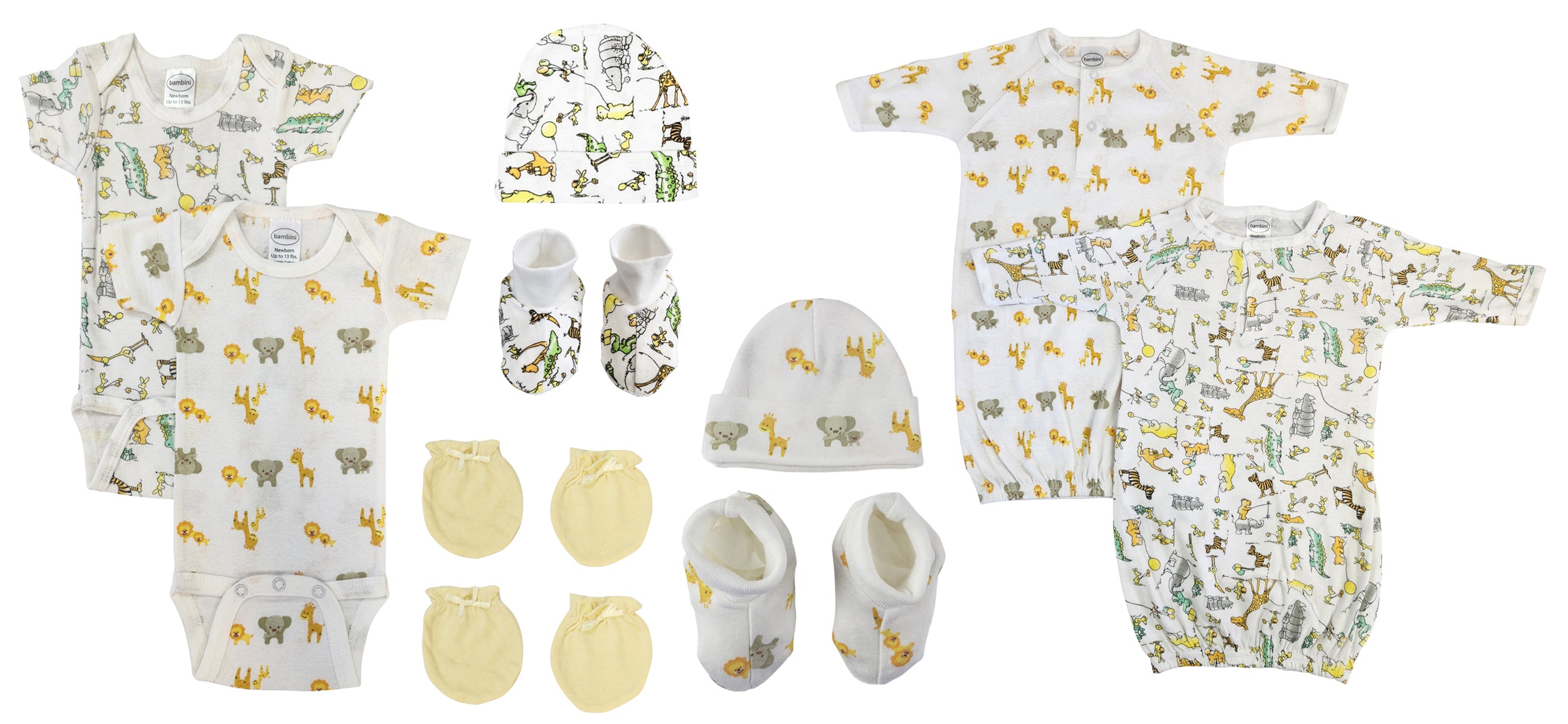 Unisex Newborn Baby 10 Pc Layette Sets