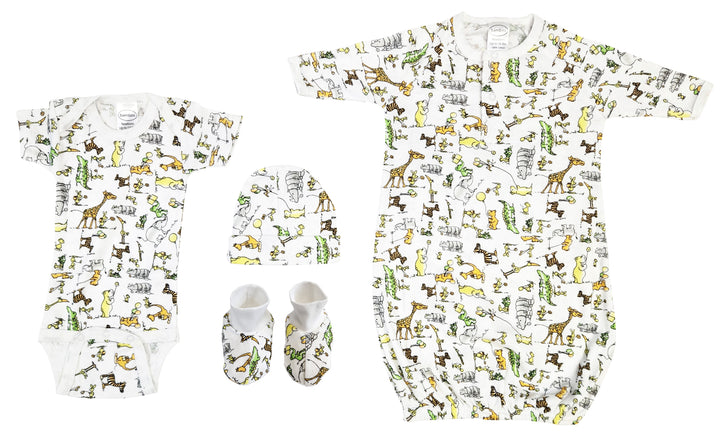 Unisex Newborn Baby 4 Pc Layette Sets