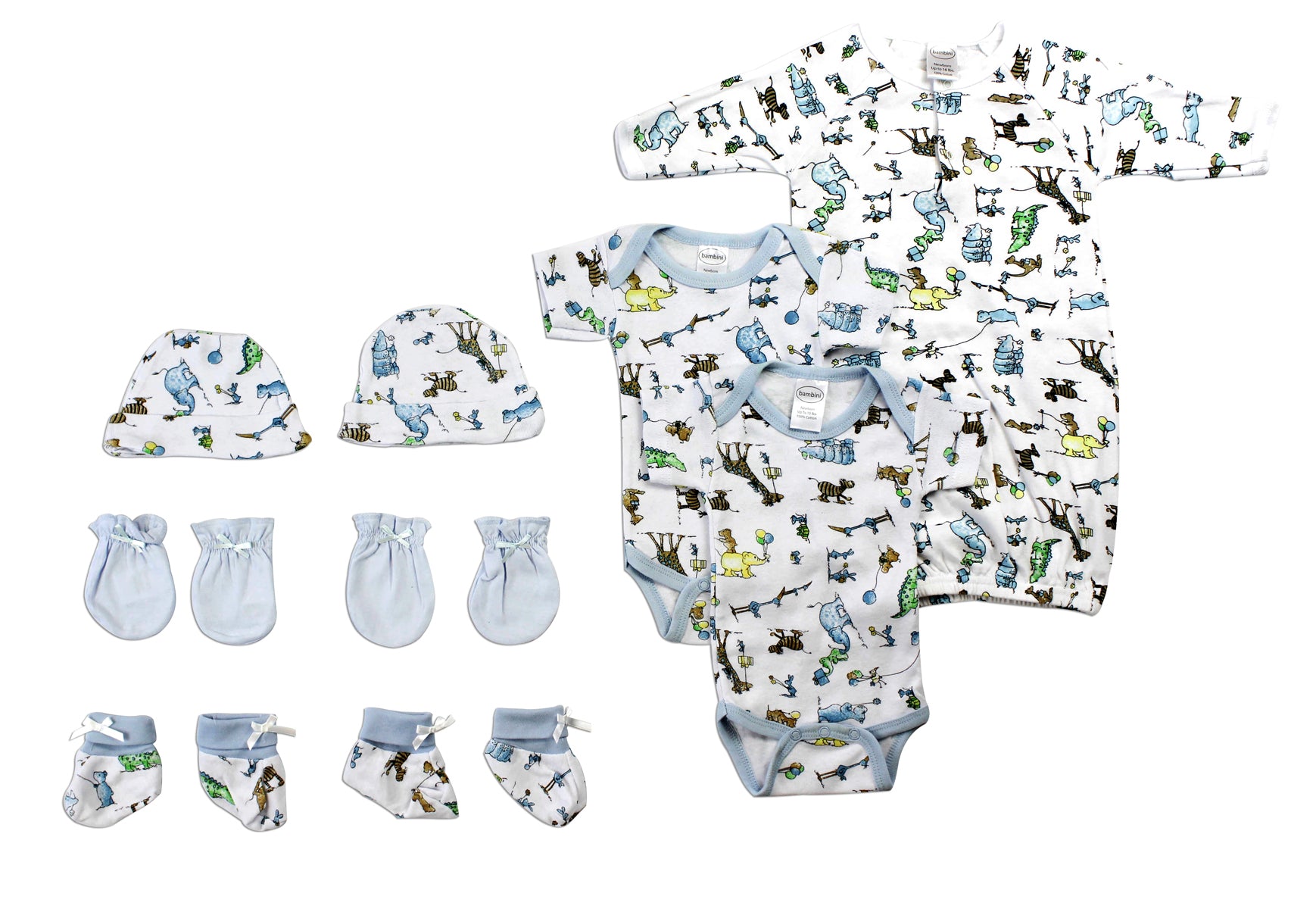 Newborn Baby Boys 9 Pc Layette Baby Shower Gift Set