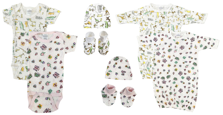 Newborn Baby Girl 8 Pc Layette Sets