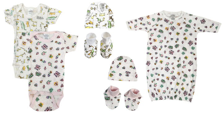 Newborn Baby Girl 7 Pc Layette Sets