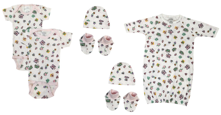 Newborn Baby Girl 7 Pc Layette Sets