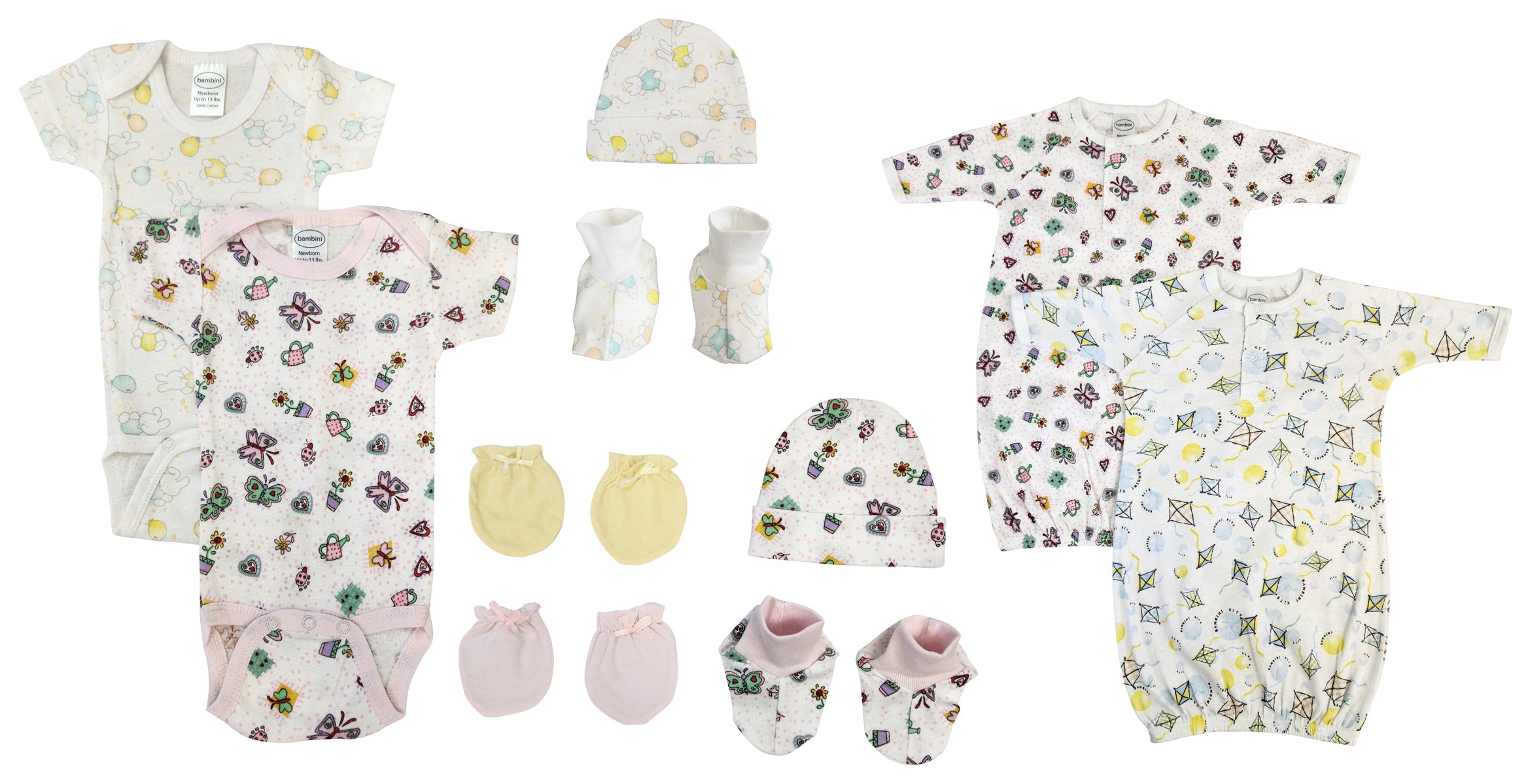 Newborn Baby Girl 10 Pc Layette Sets