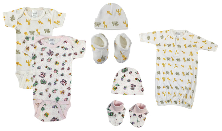 Newborn Baby Girl 7 Pc Layette Sets