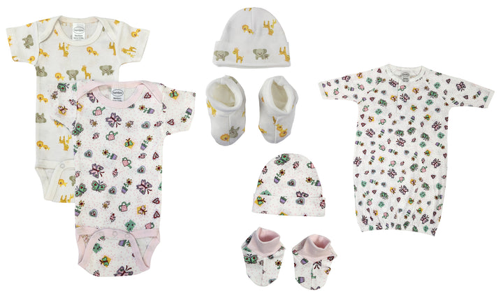 Newborn Baby Girl 7 Pc Layette Sets