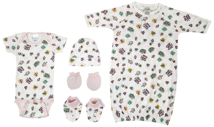 Newborn Baby Girl 5 Pc Layette Sets