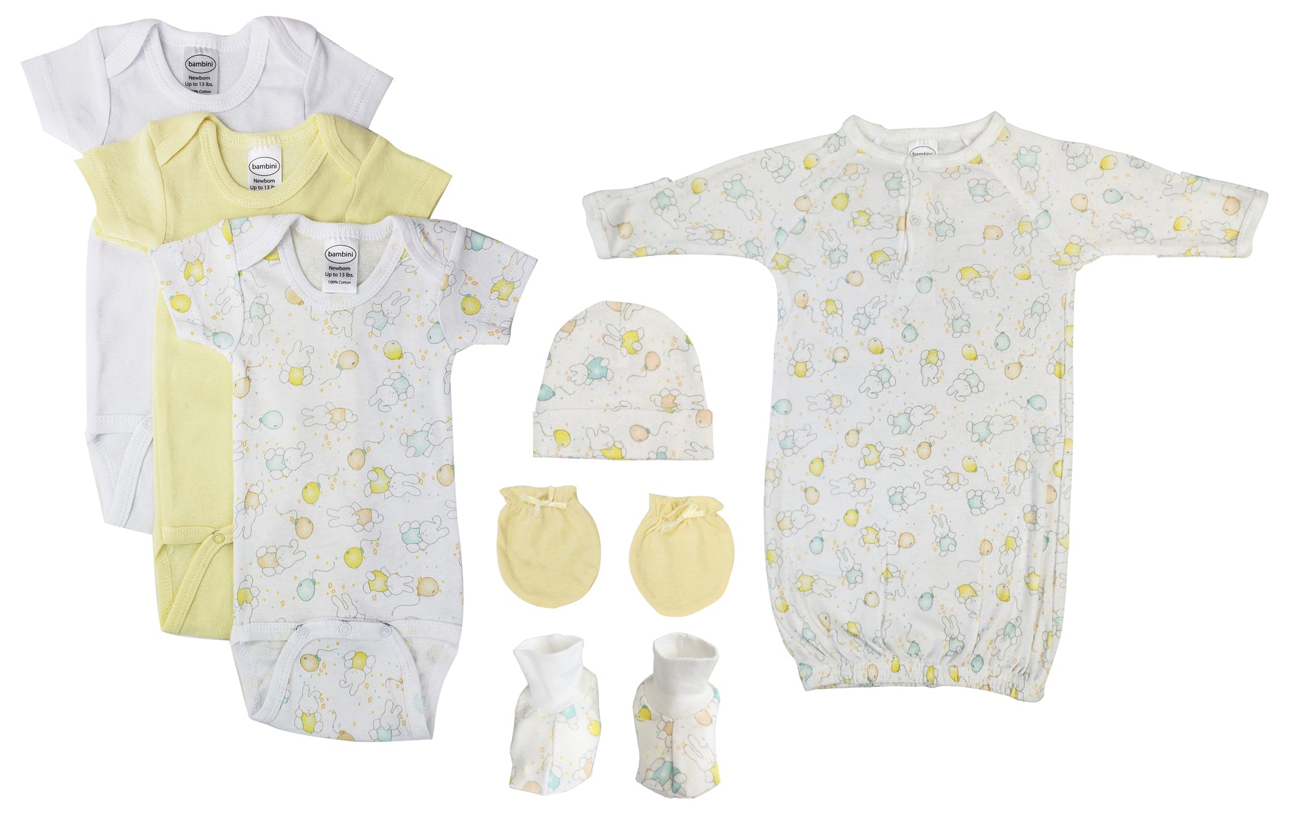 Unisex Newborn Baby 7 Pc Layette Sets