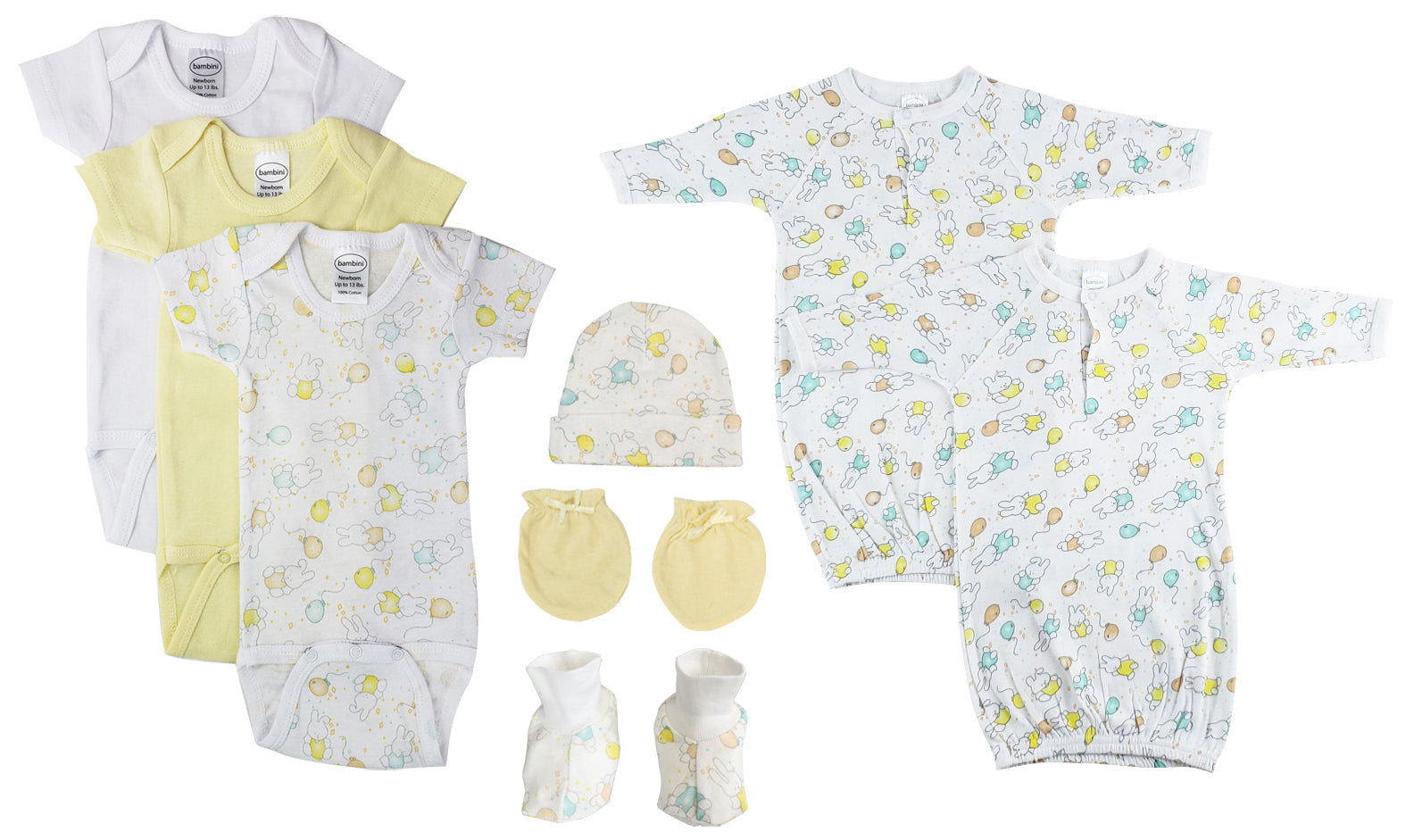 Unisex Newborn Baby 8 Pc Layette Sets